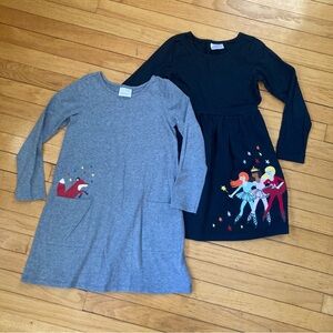 Hanna Andersson Gray and Black Kids Dresses